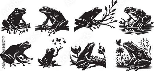 Photos Frog vector silhouette