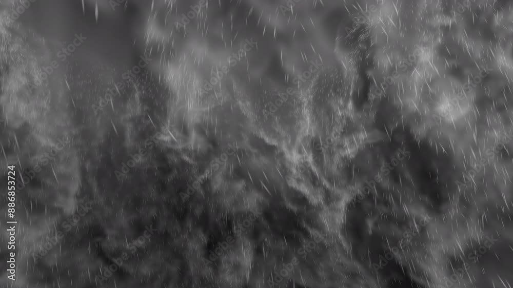 Torrential rain storm like you may see in a hurricane or tornado pouring down water with heavy wind, alpha channel for transparent background, 30p Torrential rain storm like you may see in a hurricane or tornado pouring down water with heavy wind, alpha channel for transparent background, 30p