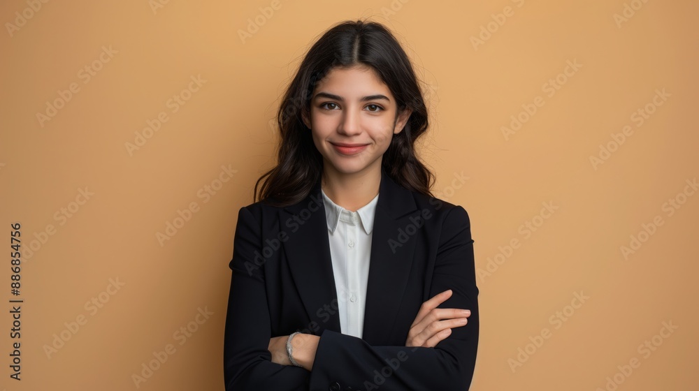 Confident Young Greek Businesswoman Posing in Professional Attire for Stock Photography Confident Young Greek Businesswoman Posing in Professional Attire for Stock Photography
