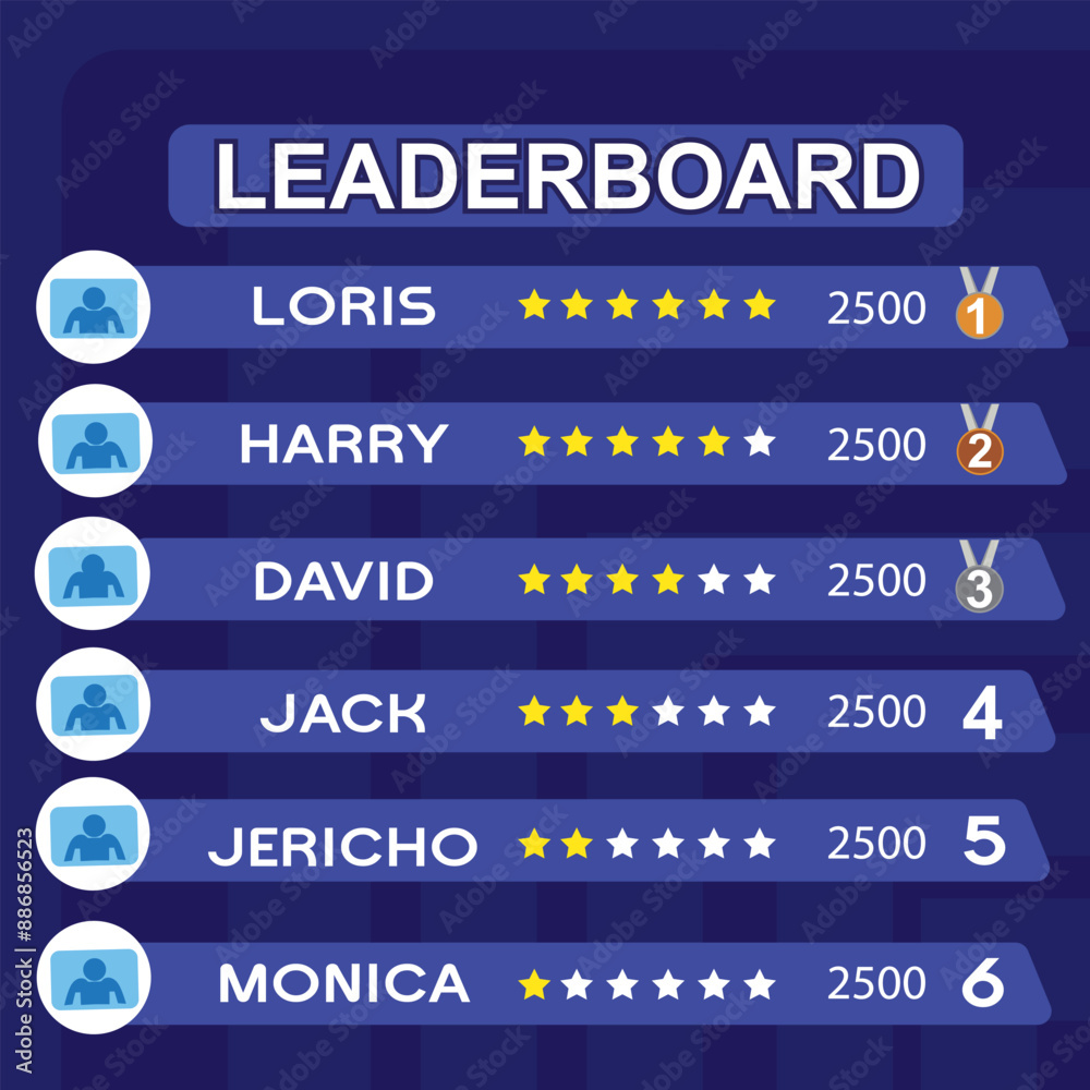 Fototapeta premium creative game leaderboard with abstract background