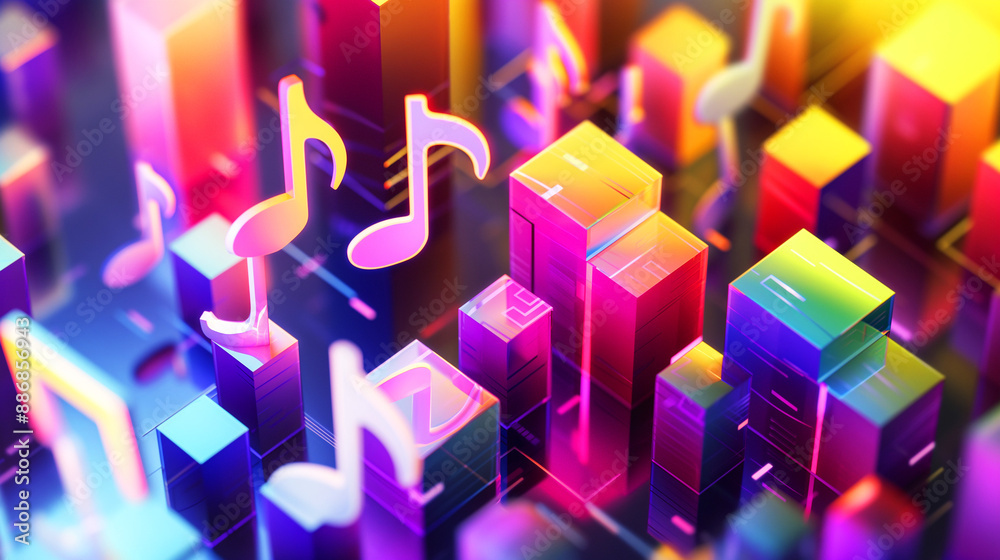 Abstract background with lights music Abstract background with lights music