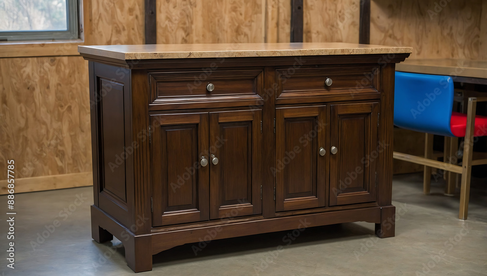 wooden cabinet with drawers isolated wooden cabinet with drawers isolated