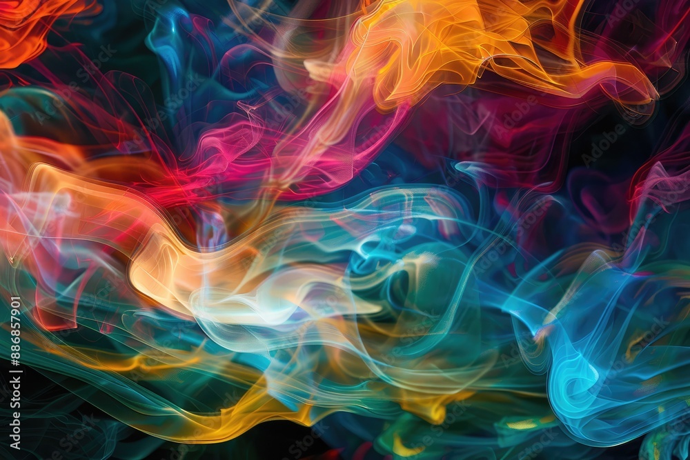 Colorful Smoke Trails in Abstract Pattern --ar 3:2 Job ID: 7da98b2e-3c00-48a5-abb6-16a50c4614fc Colorful Smoke Trails in Abstract Pattern --ar 3:2 Job ID: 7da98b2e-3c00-48a5-abb6-16a50c4614fc