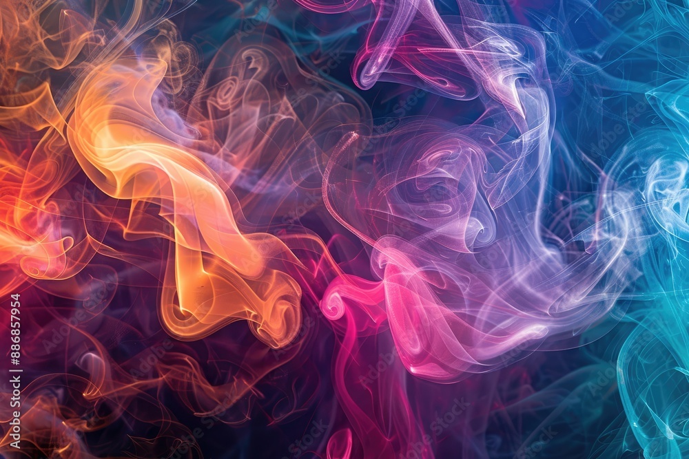 Colorful Smoke Trails in Abstract Pattern Colorful Smoke Trails in Abstract Pattern