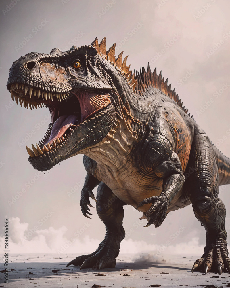 Naklejka premium Spinosaurus Prehistoric Predator, isolated