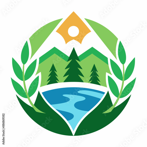  un logo de naturalize vector illustration 