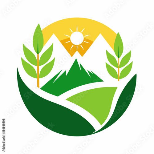  un logo de naturalize vector illustration 