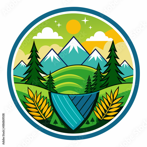  un logo de naturalize vector illustration 