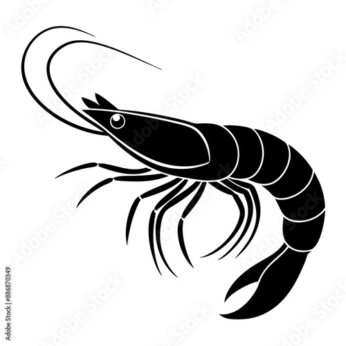 shrimp vector silhouette 