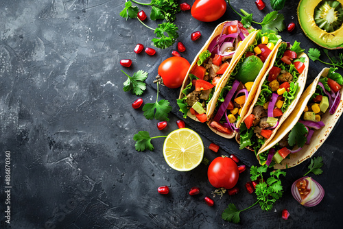 Vibrant Tacos with Various Fillings photo