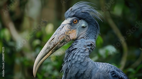 The Shoebill Balaeniceps rex also known as Whalehead or Shoe billed Stork is a very large stork like bird photo