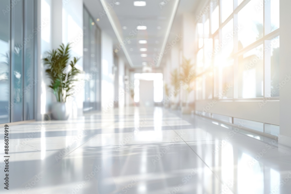 Bright and Modern Office Hallway Bright and Modern Office Hallway