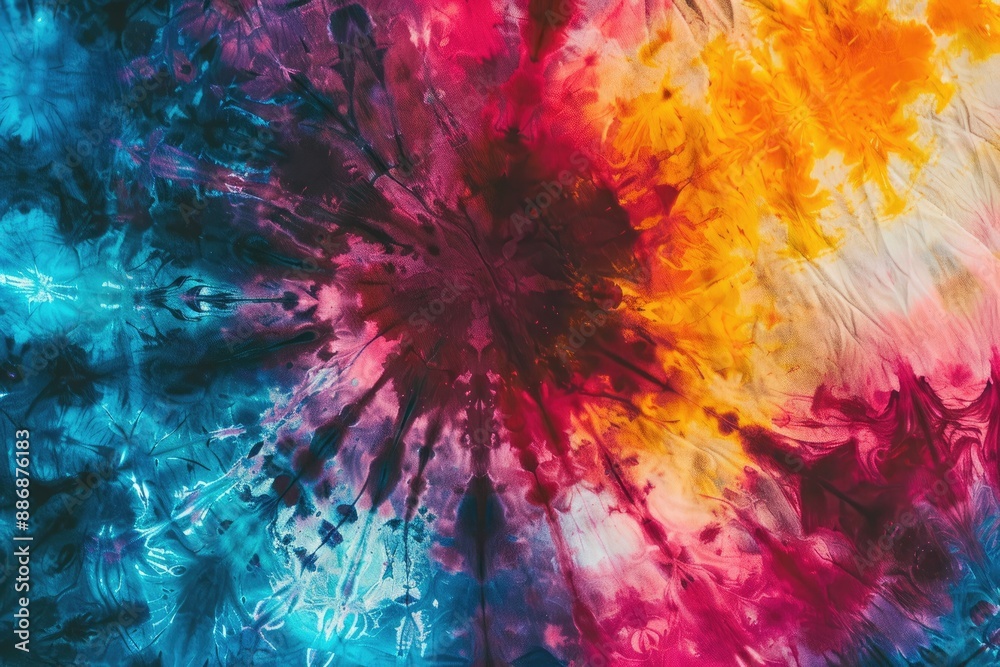 Abstract Tie-Dye Design in Bright Colors Abstract Tie-Dye Design in Bright Colors