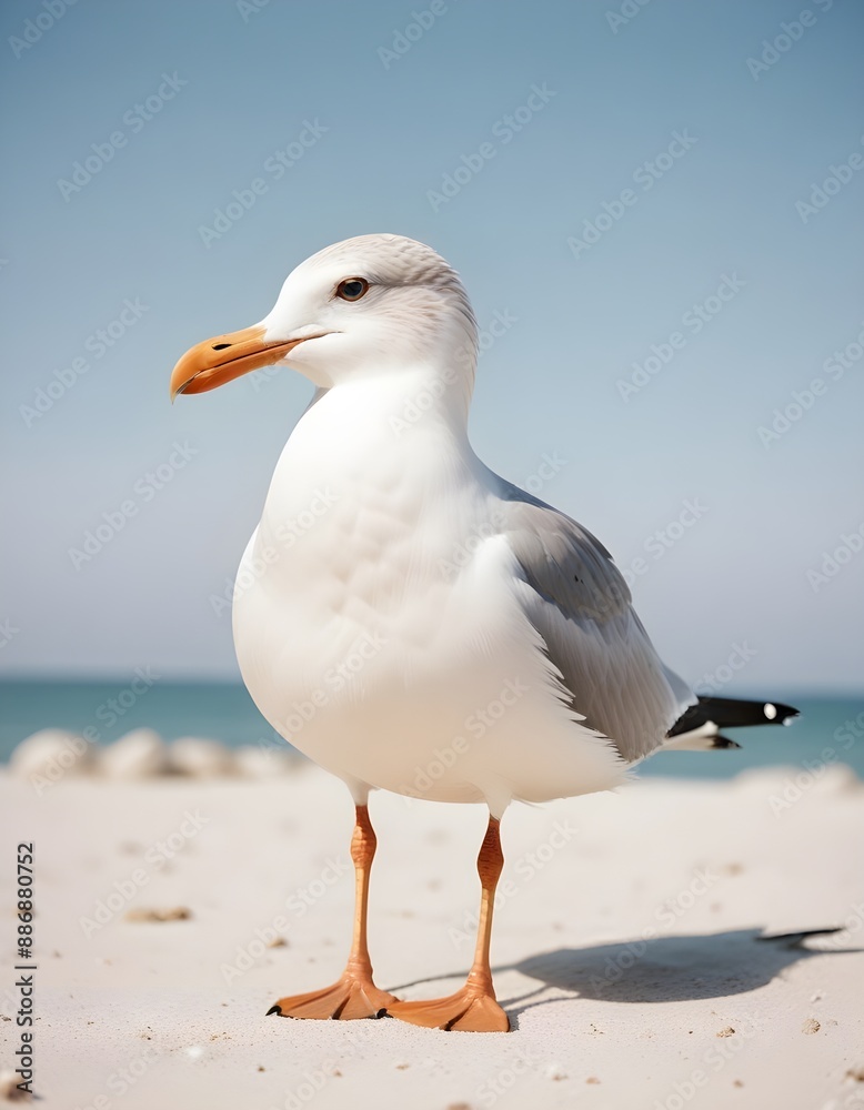 Fototapeta premium seagull on the beach