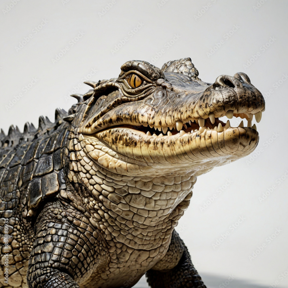 Fototapeta premium Close-Up of a Crocodile Portrait,isolated