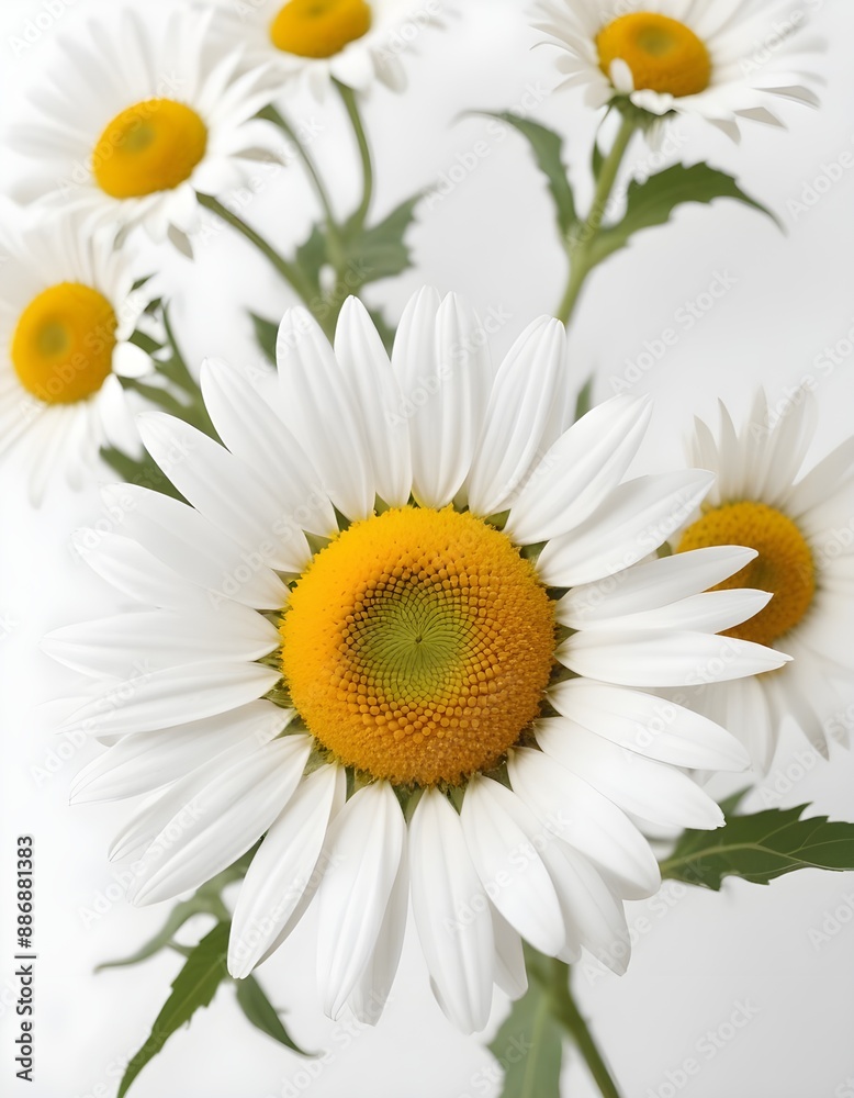 Fototapeta premium daisies isolated on white background