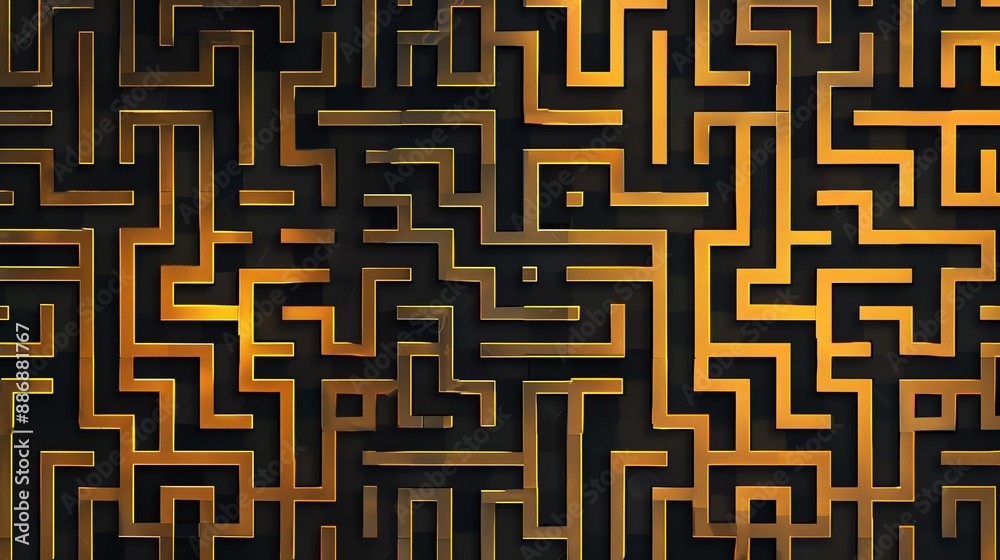 A complex metal maze featuring intricate pathways and gleaming steel walls. A complex metal maze featuring intricate pathways and gleaming steel walls.