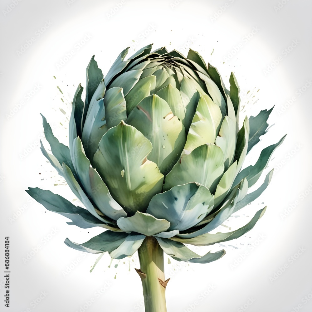 Fototapeta premium artichoke on a green background