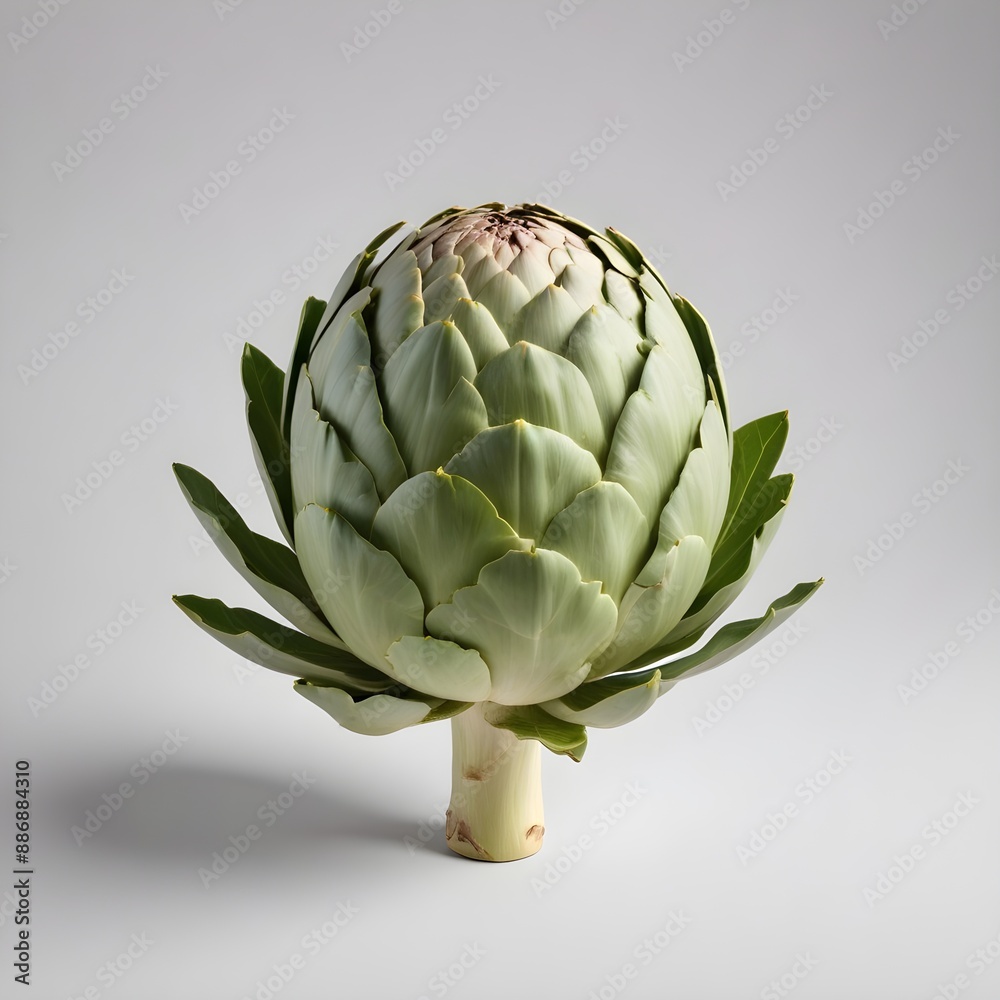 Obraz premium artichoke on a green background