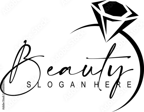 beauty diamond idea vector logo design