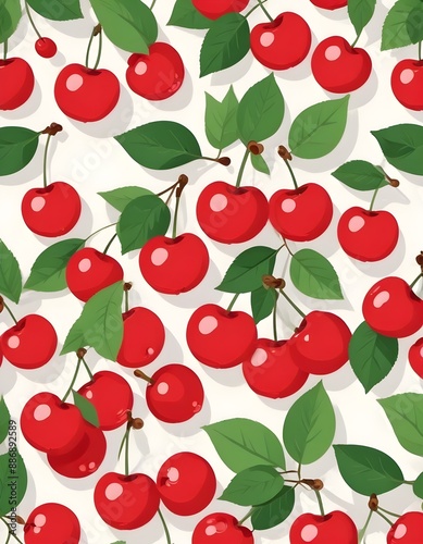 seamless pattern with cherries