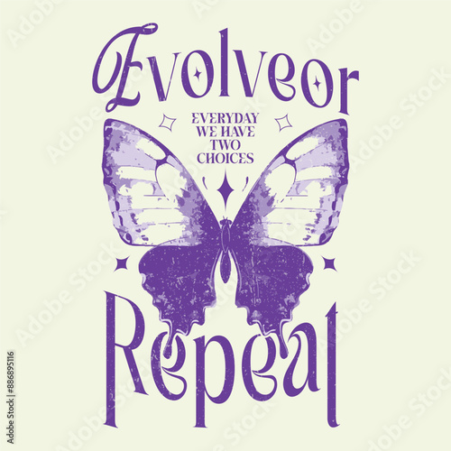 butterfly hand drawn design vector retro vintage. Creative streetwear concept vector graphic design. Spread wing, Free your mind. Butterfly for t shirt, poster, sticker, batch, embroidery and others.