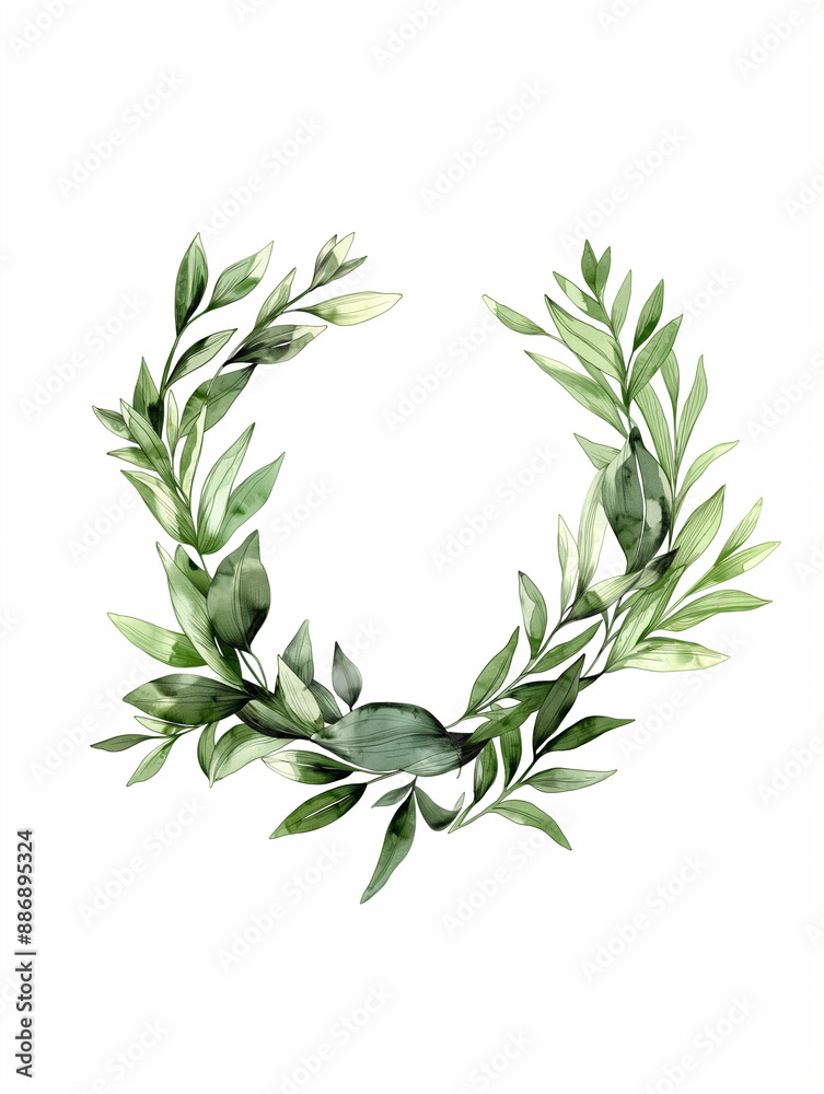 Laurel wreath isolated on white background. Laurel wreath isolated on white background.