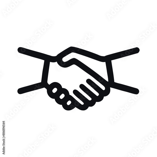 Business handshake, vector icon for apps and websites © YanaBerezh