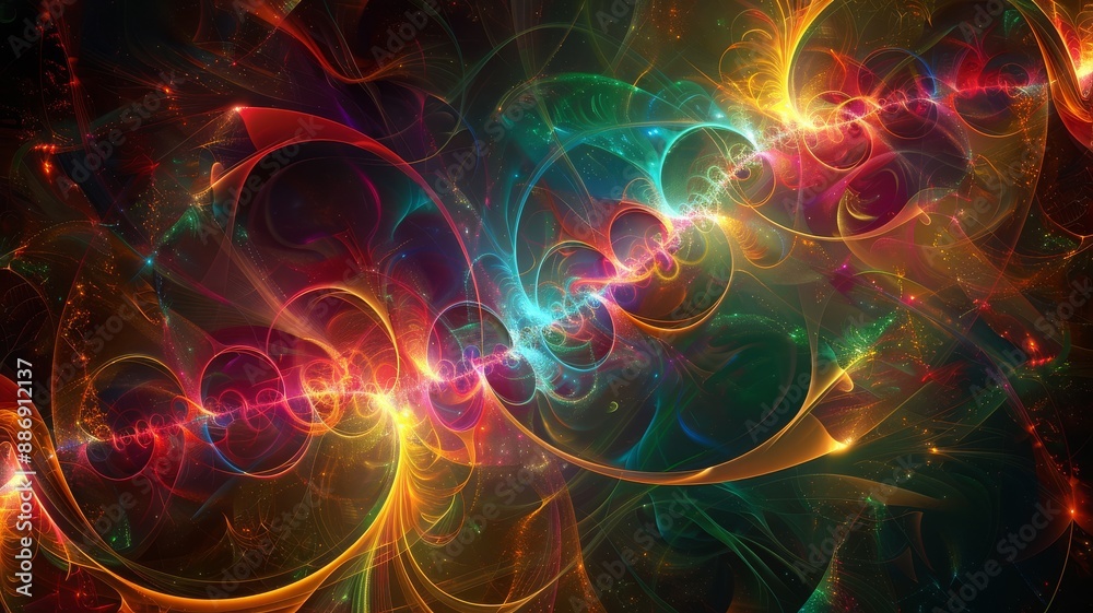 Obraz premium light fractals, abstract, bright colors