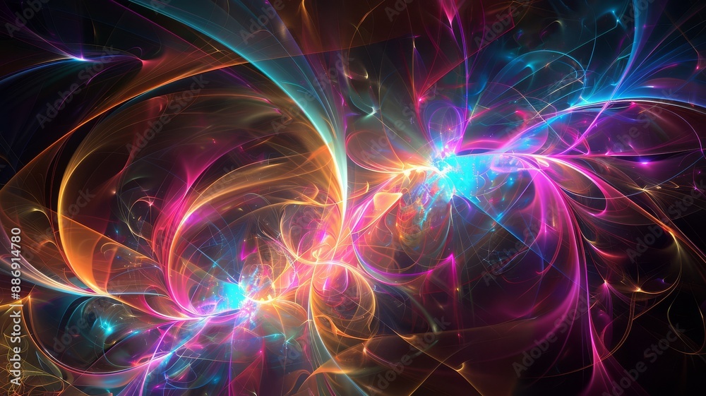light fractals, abstract, bright colors light fractals, abstract, bright colors