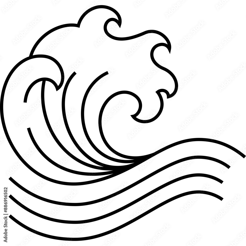 asian wave water pattern line art for decoration, website, web, mobile app, printing, banner, logo, poster design, etc.
asian wave water pattern line art for decoration, website, web, mobile app, printing, banner, logo, poster design, etc.
