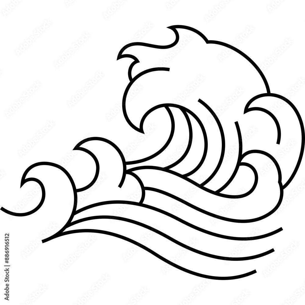 swirl ocean oriental style wave icons for decoration, website, web, mobile app, printing, banner, logo, poster design, etc. swirl ocean oriental style wave icons for decoration, website, web, mobile app, printing, banner, logo, poster design, etc.