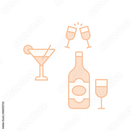 Barware Set concept vector icon