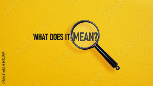 What does it mean question is shown using the text