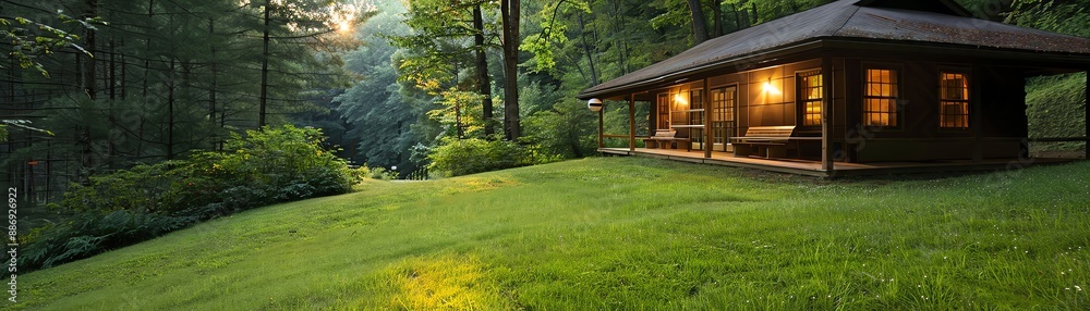 Forest cabin getaway with a peaceful meadow volleyball court, nature retreat, quiet enjoyment Forest cabin getaway with a peaceful meadow volleyball court, nature retreat, quiet enjoyment