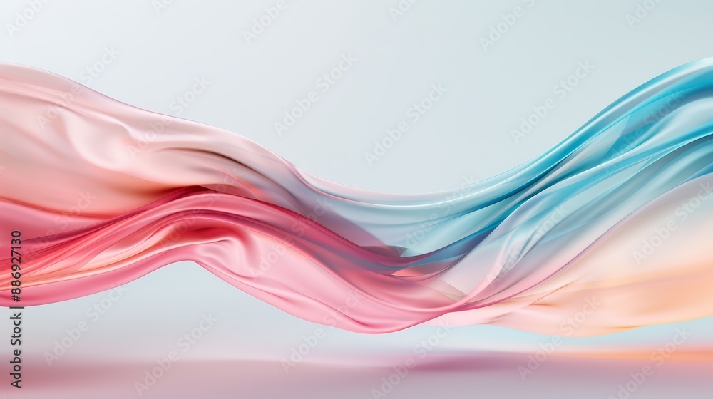 Obraz premium A pink and blue wave flows artistically in this image