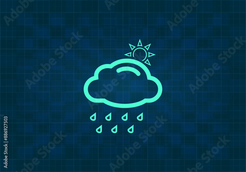 vector illustration on blue background