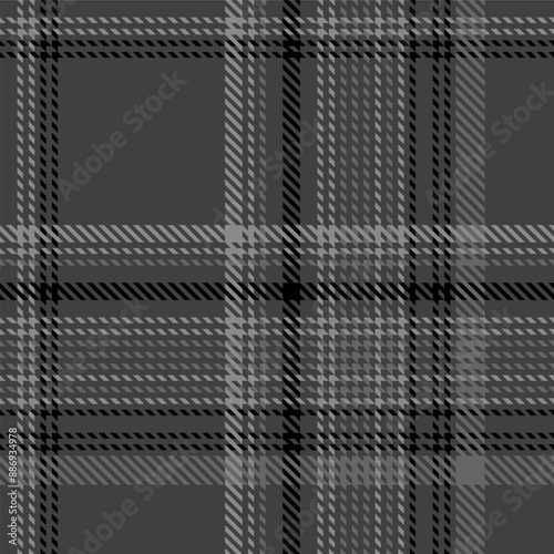 Black and white plaid seamless pattern.