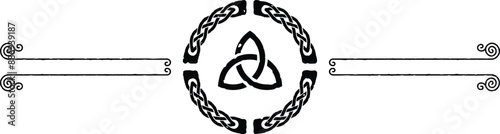 Two Lines Celtic Header - Knot Ring, Triquetra