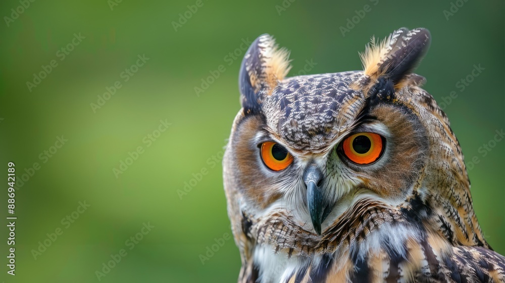 Eurasian Eagle Owl with piercing gaze Eurasian Eagle Owl with piercing gaze