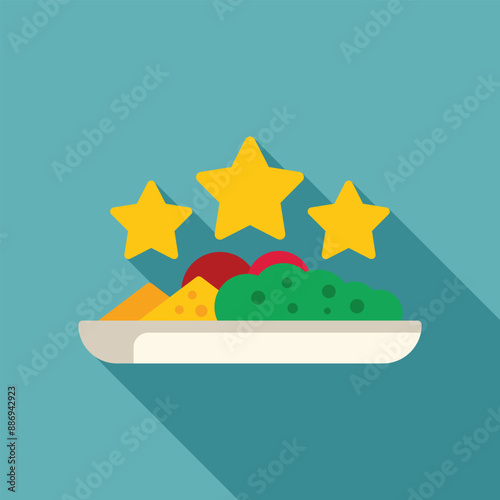 Plate of healthy food is getting a five star rating for its nutritious and delicious qualities