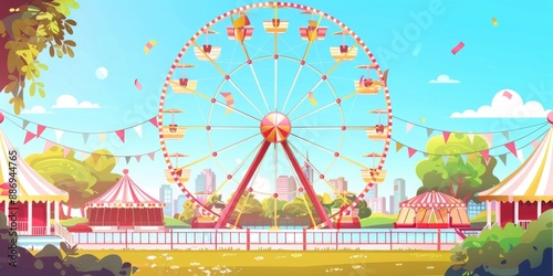 Ferris Wheel at Amusement Park