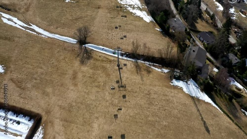 Aerial video of ski resort in Austria. photo