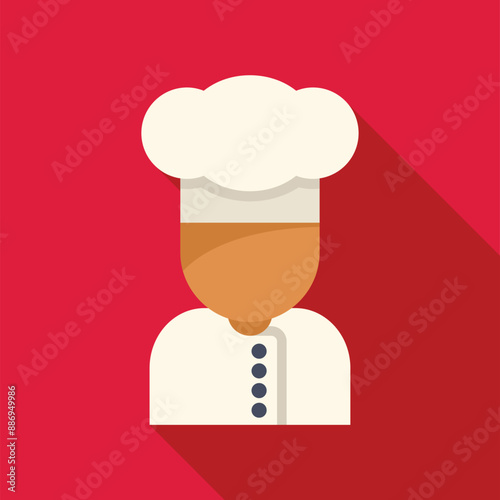 Professional chef is wearing a white uniform and hat, ready to cook delicious food