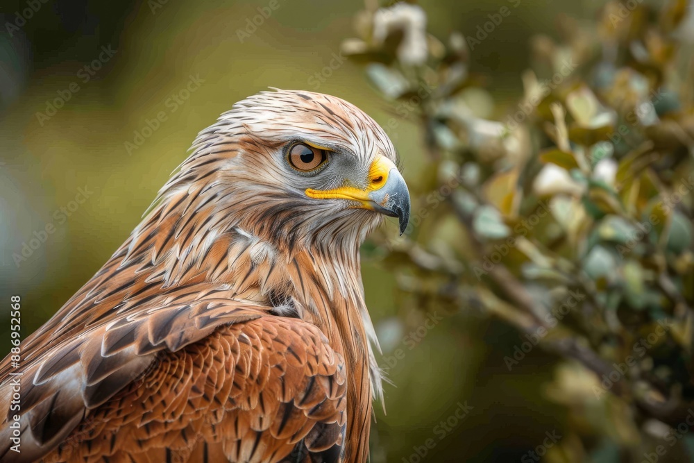 Close-up of red kite with open beak. Beautiful simple AI generated image in 4K, unique. Close-up of red kite with open beak. Beautiful simple AI generated image in 4K, unique.