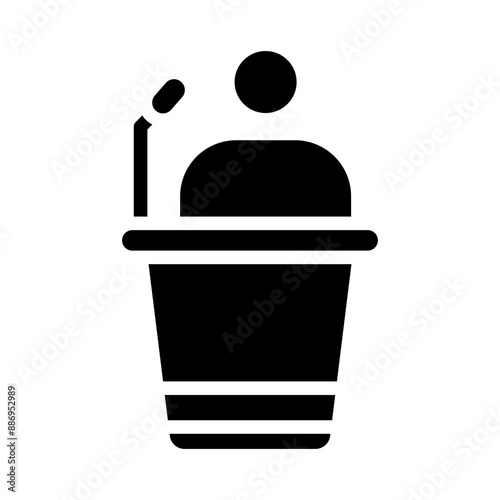 press conference Vector Glyph Icon Design