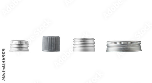 Obraz na płótnie Aluminium screwcap FOR BOTTLES on white background
w salonie