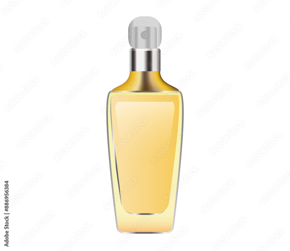 Perfume bottle mockup. Realistic illustration of perfume bottle mockup for web design isolated on white background Perfume bottle mockup. Realistic illustration of perfume bottle mockup for web design isolated on white background