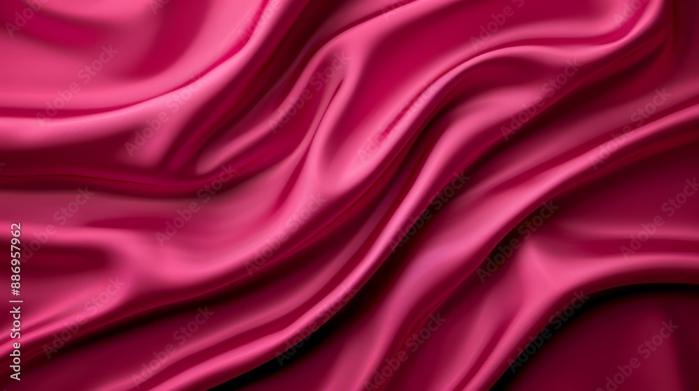 Obraz premium A tight shot of pink fabric, displaying undulating patterns at its upper and lower edges