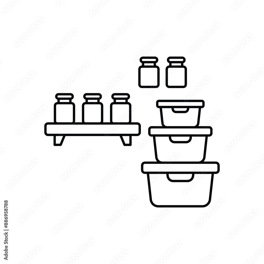 Food Storage concept vector icon Food Storage concept vector icon
